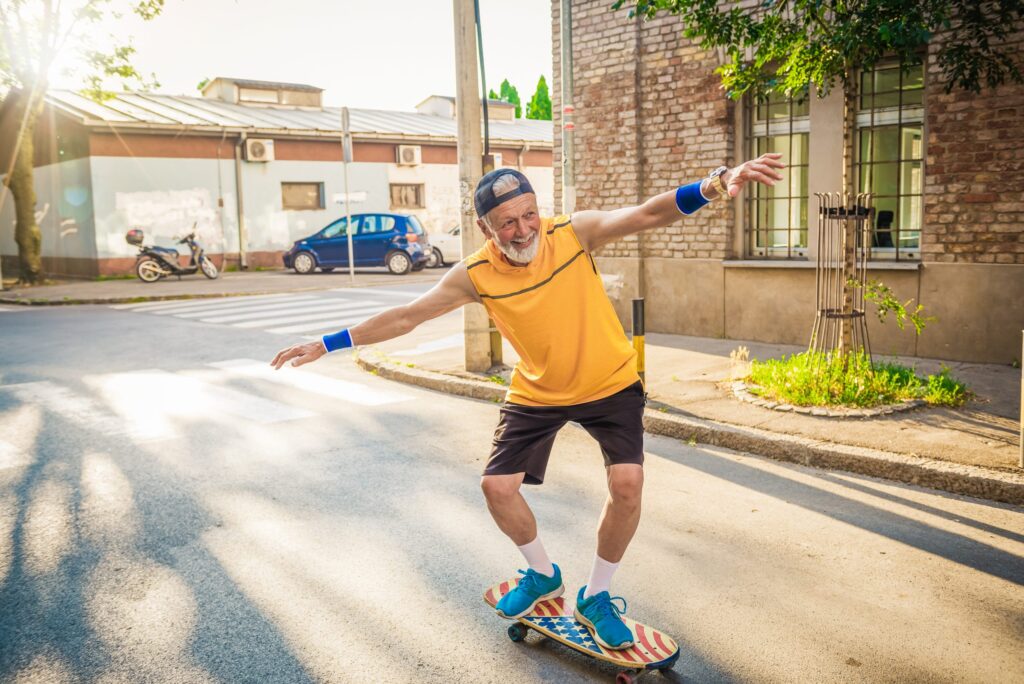 a person skateboarding