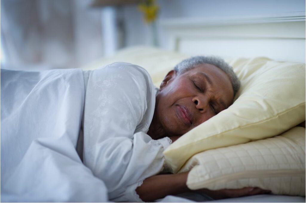 a person sleeping for mental wellbeing